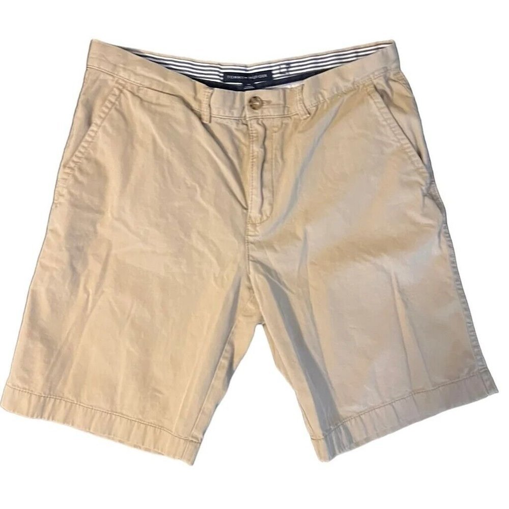 Tommy Hilfiger Tan Flat Front Men Shorts